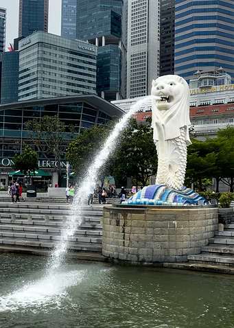 Merlion Fountain in Singapore
