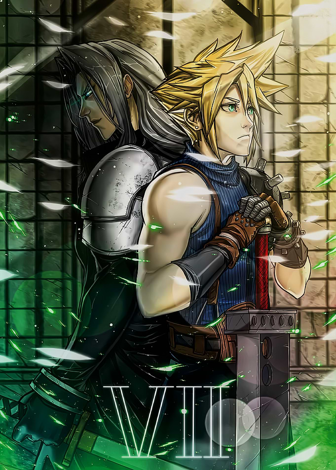 Cloud and Sephiroth