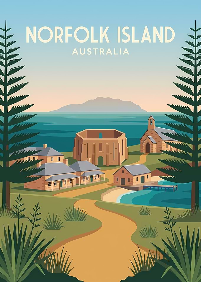 Norfolk Island Travel Poster
