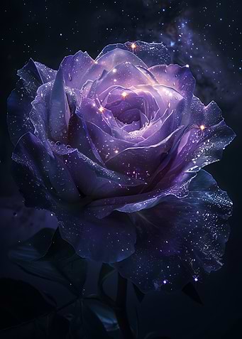 Cosmic Rose with Starlight