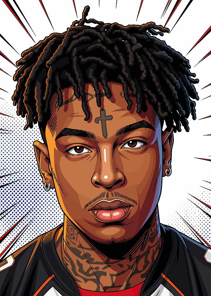 21 Savage Pop Art Portrait