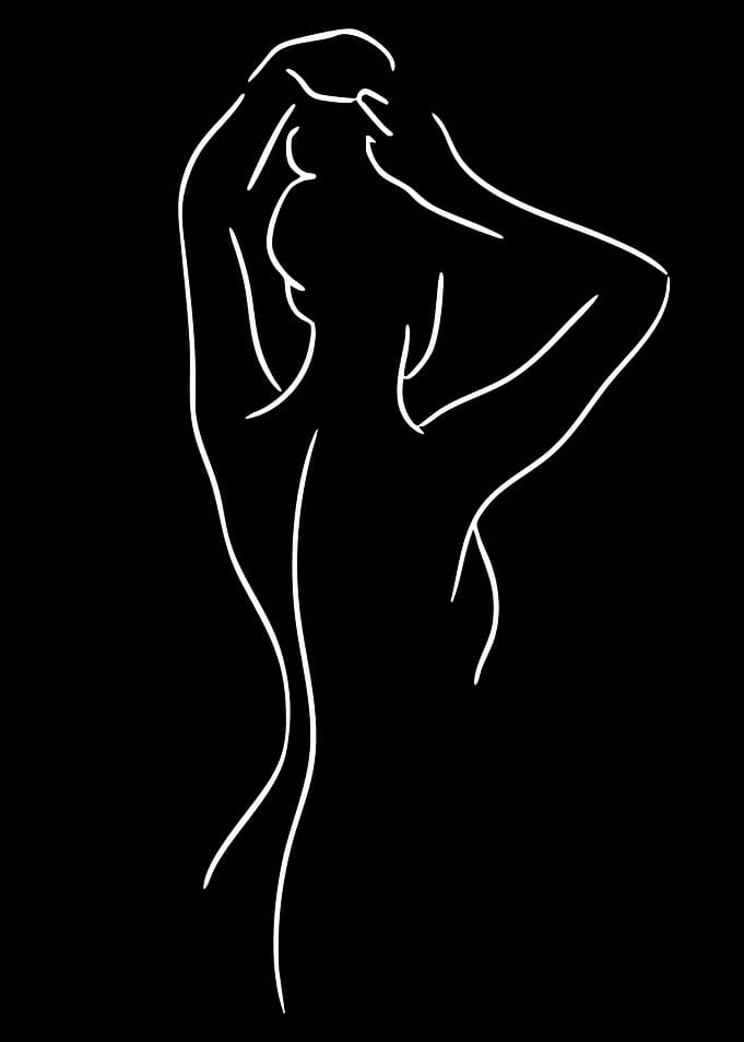 Minimalist Line Art of a Woman