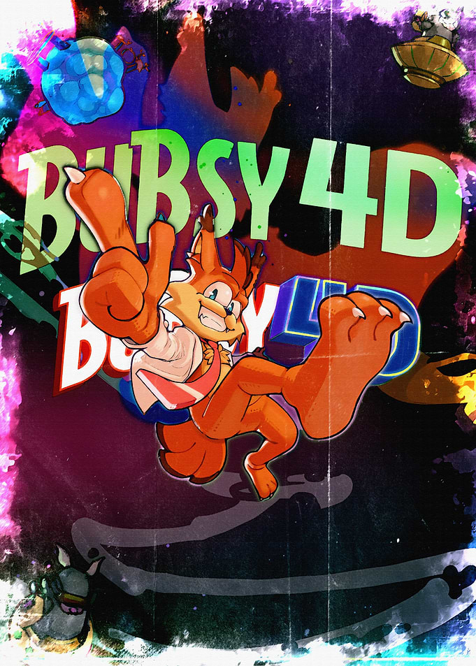 Bubsy 4D Video Game Poster