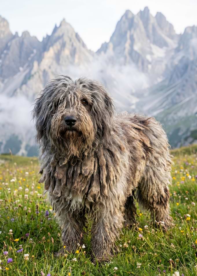 Shaggy Dog in a Mountain Meadow