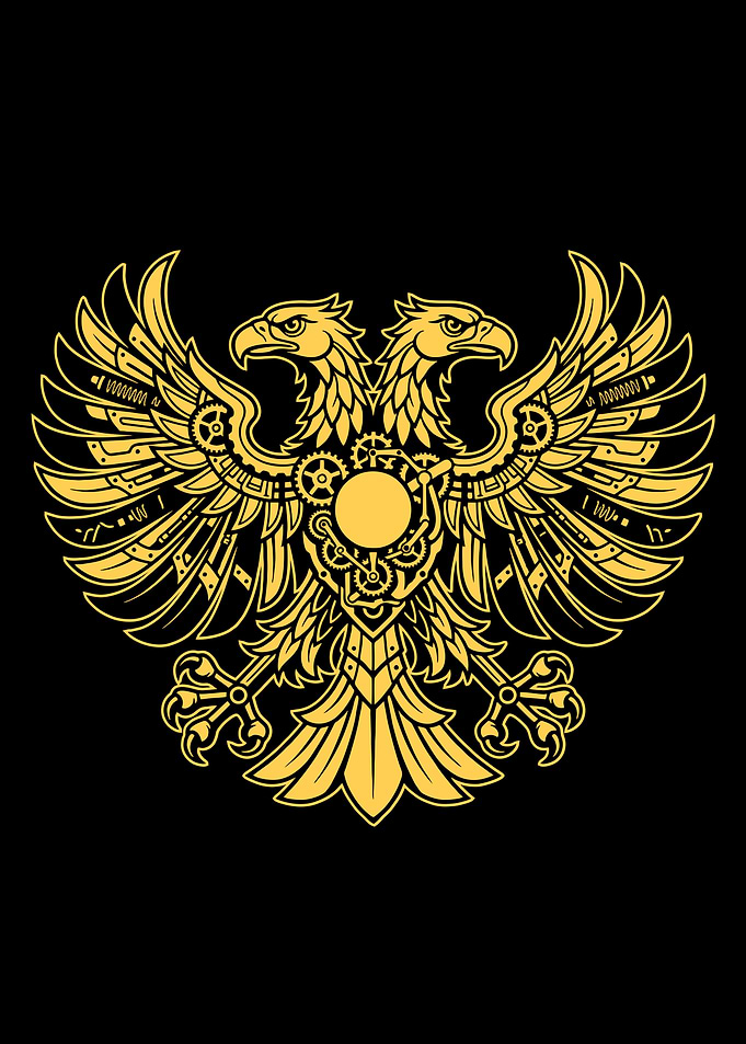 Steampunk Double-Headed Eagle Emblem