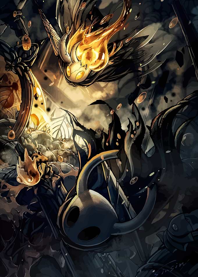 Hollow Knight Characters in Battle