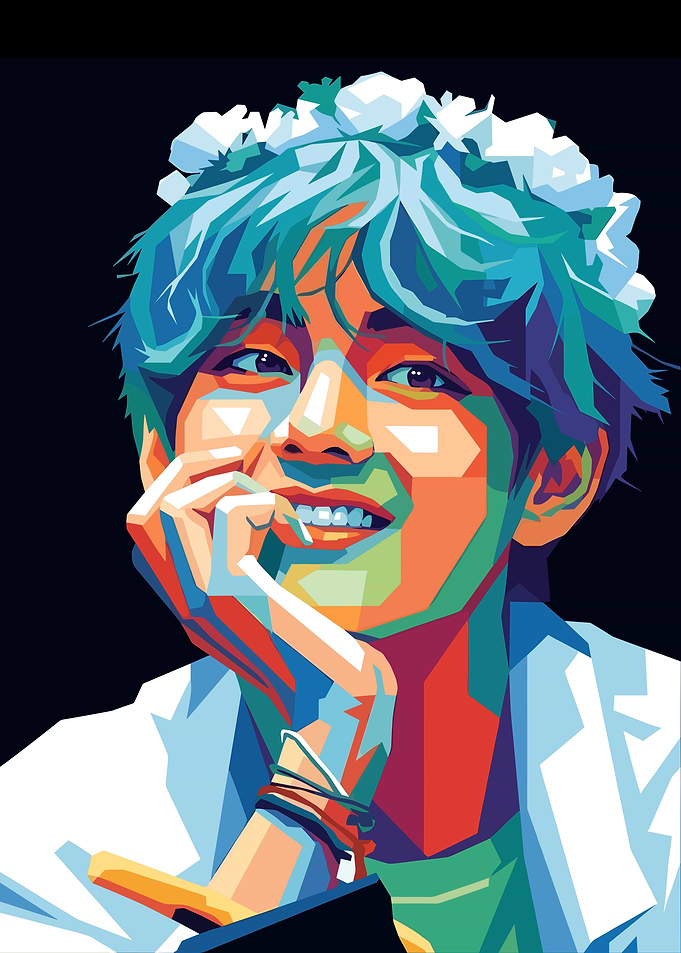 Kim Taehyung Pop Art Portrait