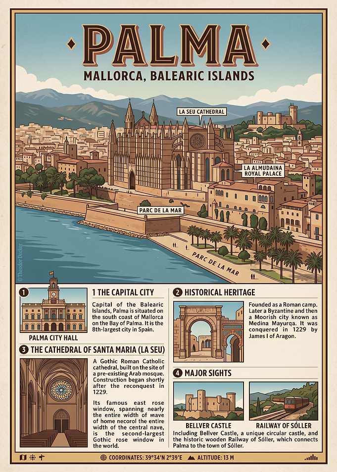 Palma de Mallorca Travel Poster