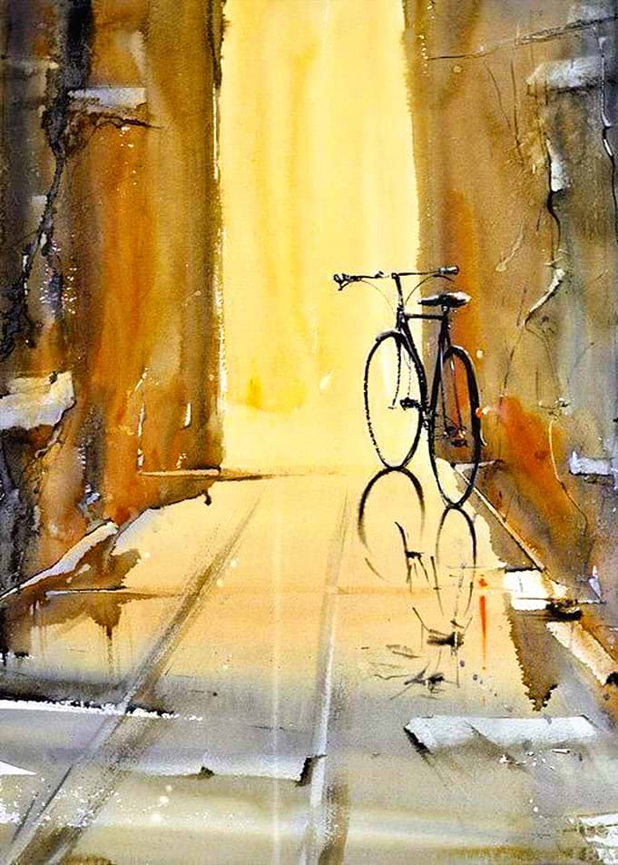 Bicycle Reflection in Alley