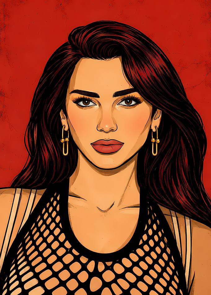 Dua Lipa Pop Art Portrait