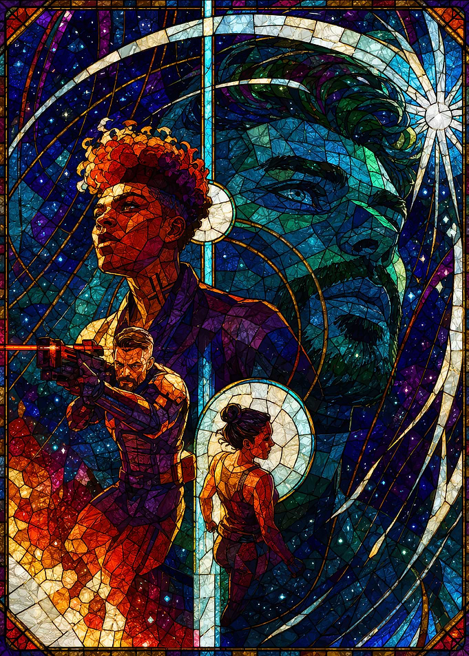 Stained Glass Sci-Fi Characters