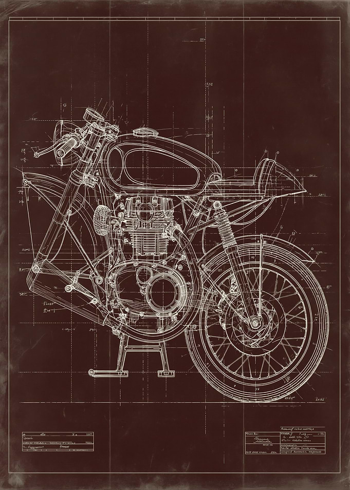 Motorcycle Blueprint Design