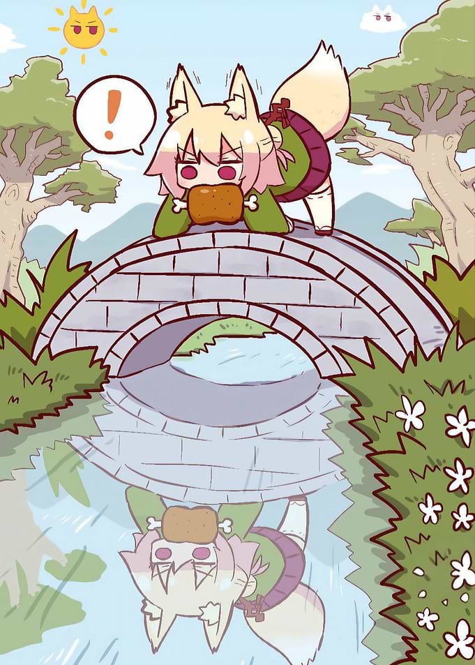 Kemomimichan on a Bridge
