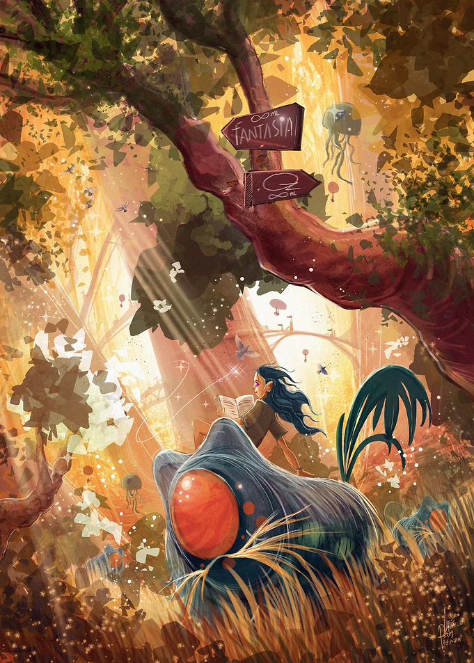 Golden Forest - Fantasy Twilight Fairy Tale Forest