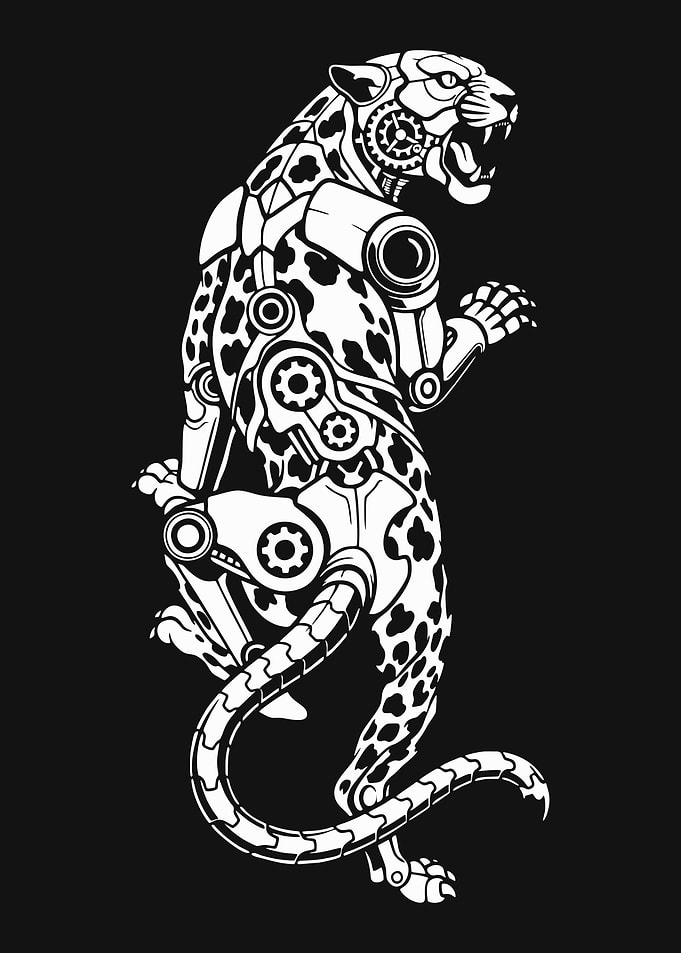 Steampunk Jaguar Robot