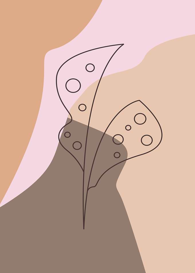 Abstract Plant Line Art