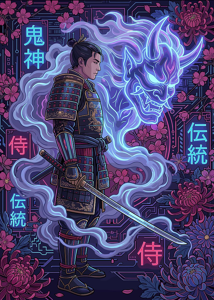 Samurai and Oni Spirit
