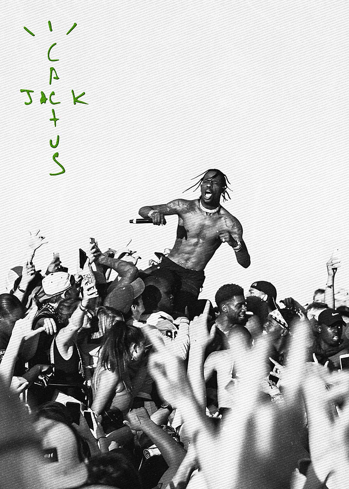 Travis Scott Performing for a Crowd