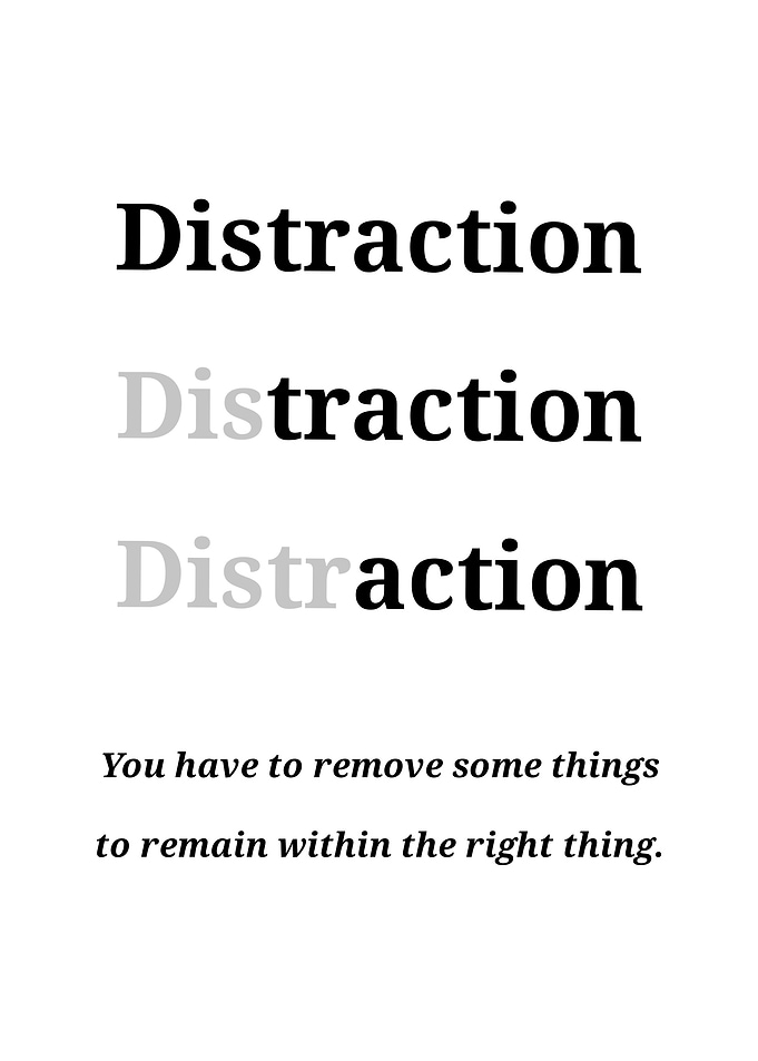 Distraction Text Art