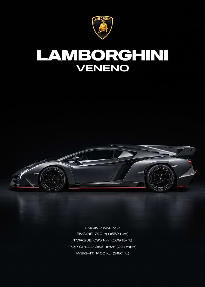 Lamborghini Veneno Side Profile