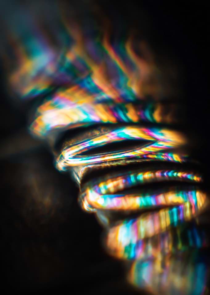 Prismatic Light Refraction on Coil