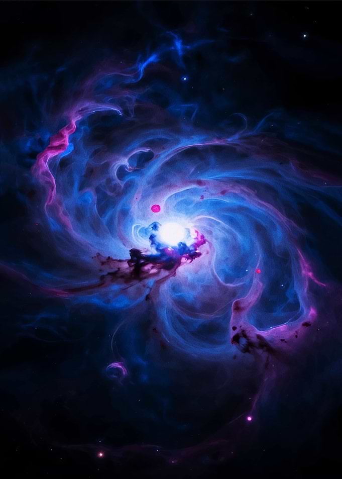 Swirling Nebula with Bright Core