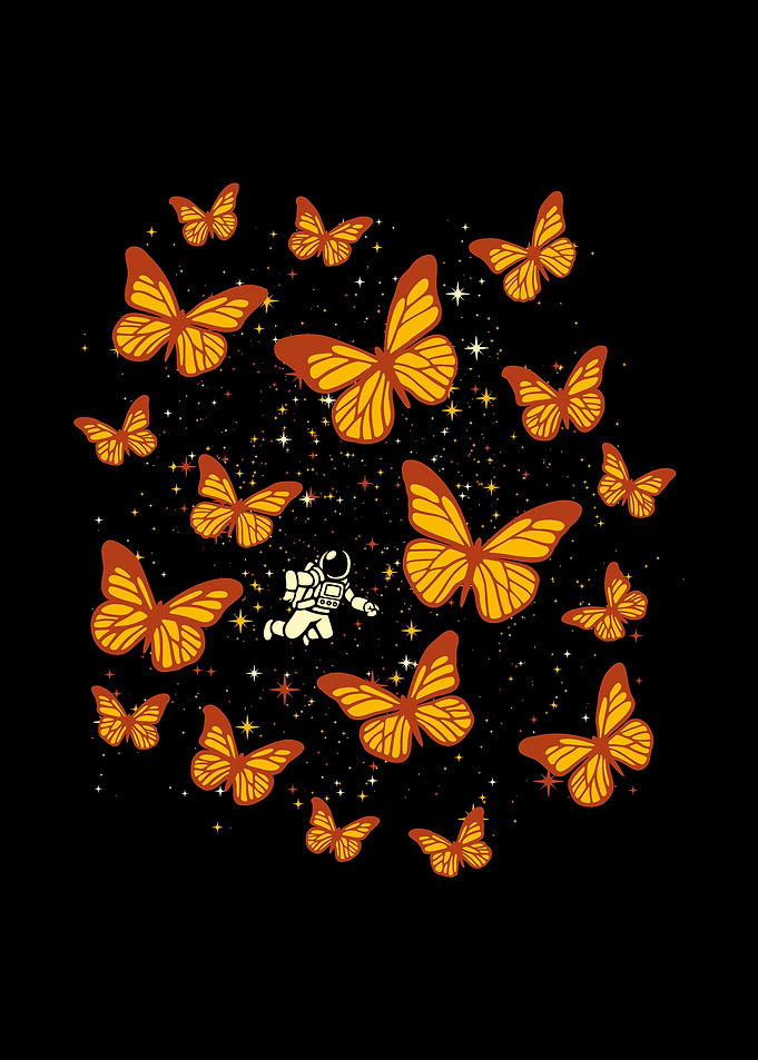 Butterfly Monarch Astronaut