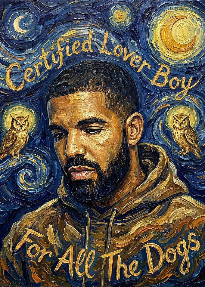 Drake 'Certified Lover Boy' 'For All The Dogs' Painting