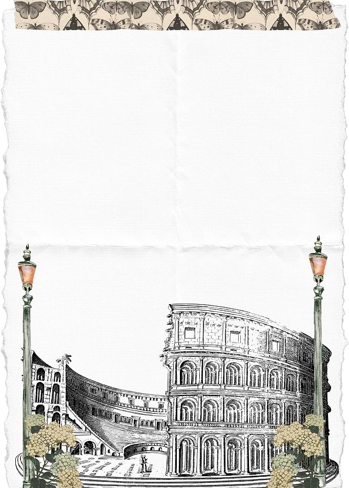Vintage Roman Colosseum Illustration