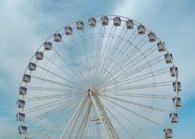 Ferris Wheel Against Blue Sky