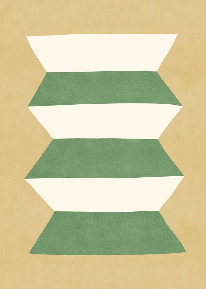 Abstract Geometric Minimalism Gold Green