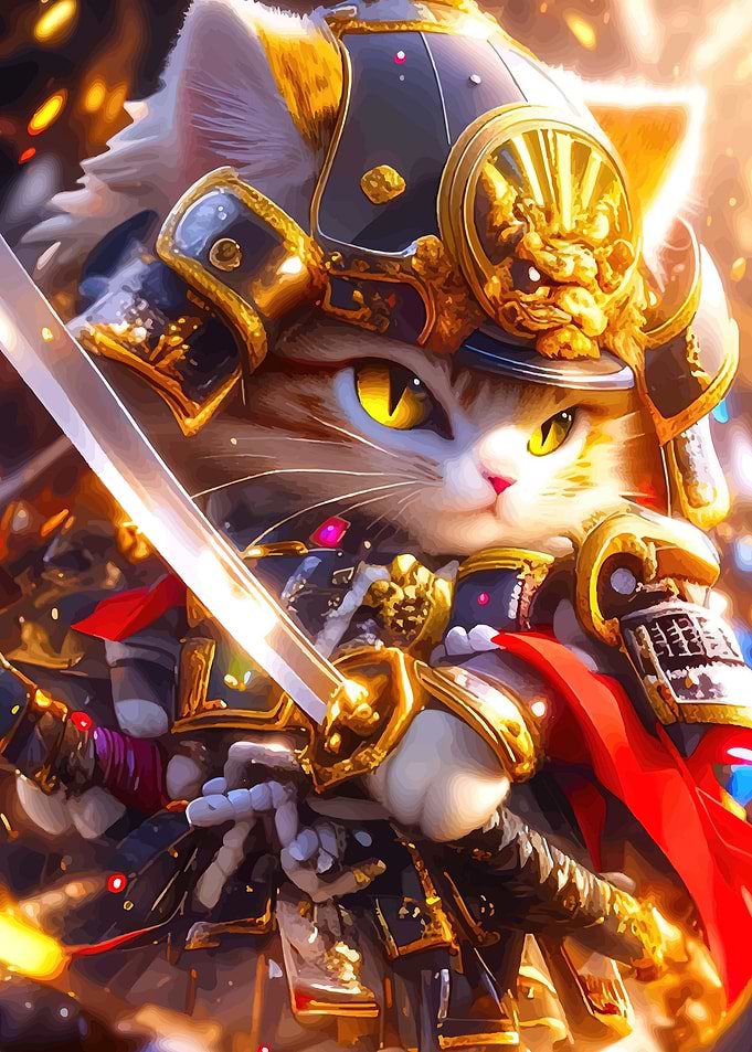 Samurai Cat Warrior