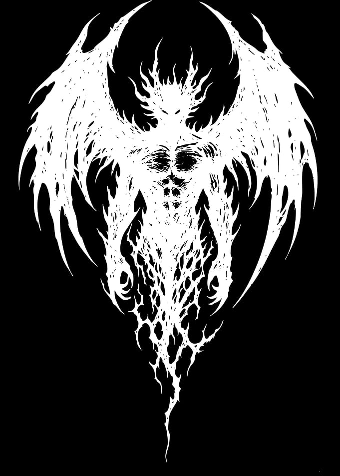 Demonic Figure with Wings