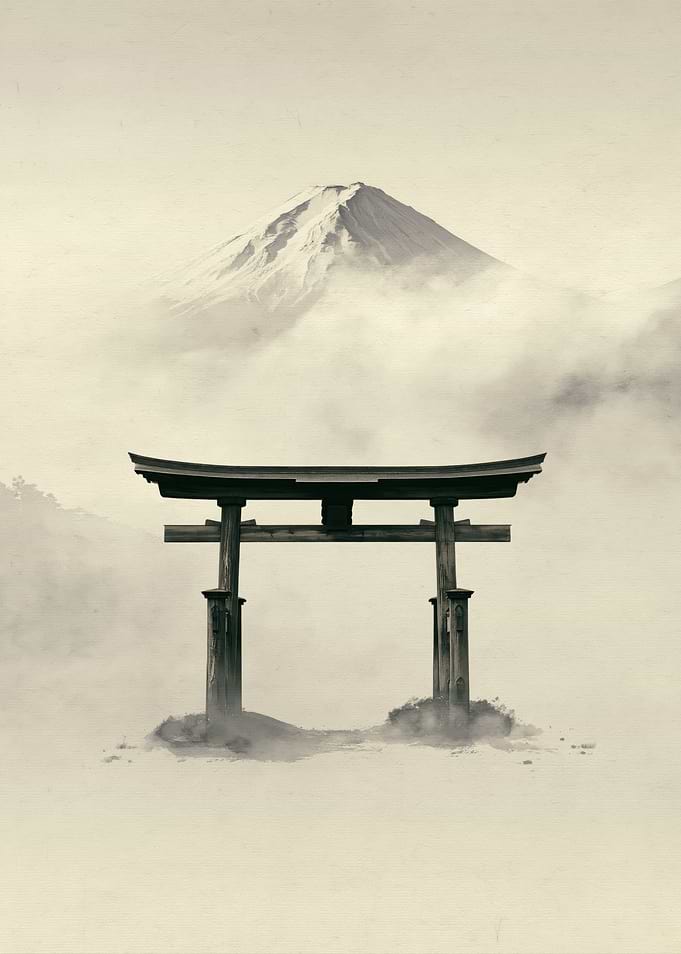 Torii Gate and Mount Fuji