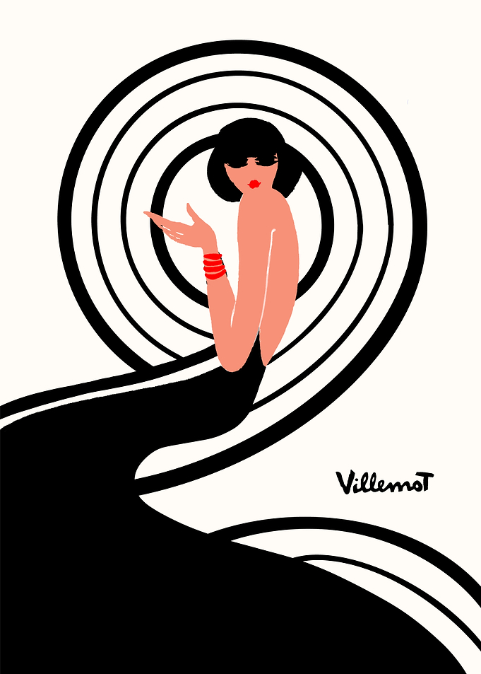 Art Deco Swirl Girl