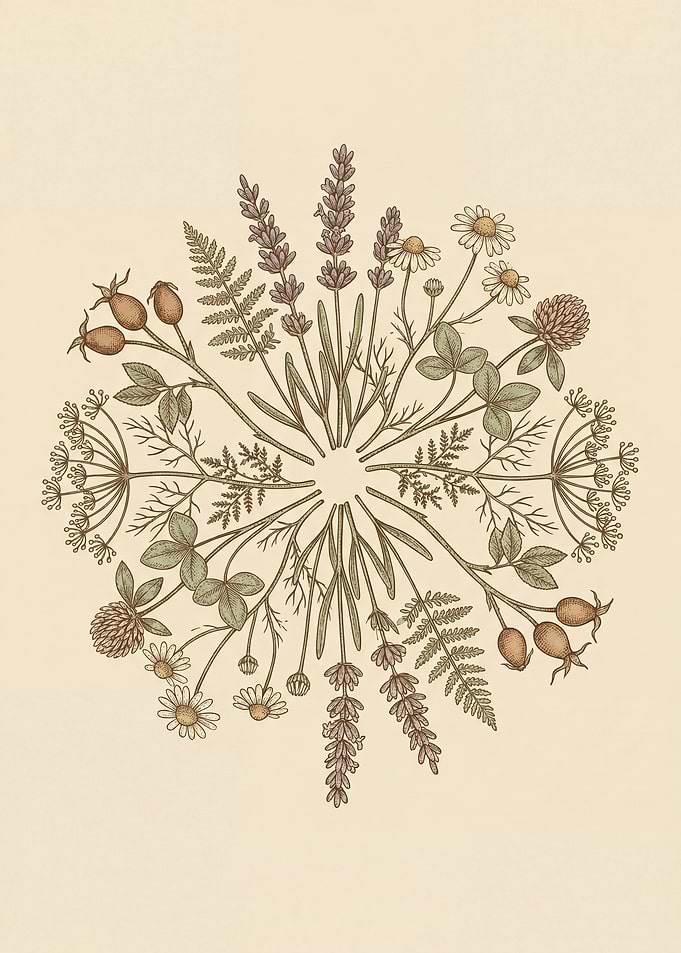 Botanical Mandala Illustration