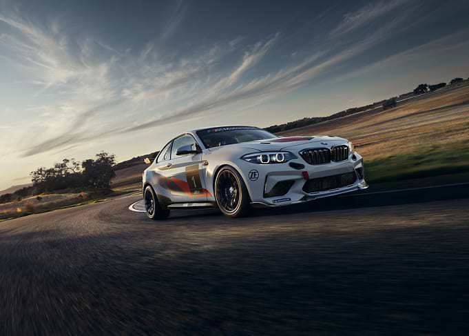 BMW M2 CS Racing Car on Track