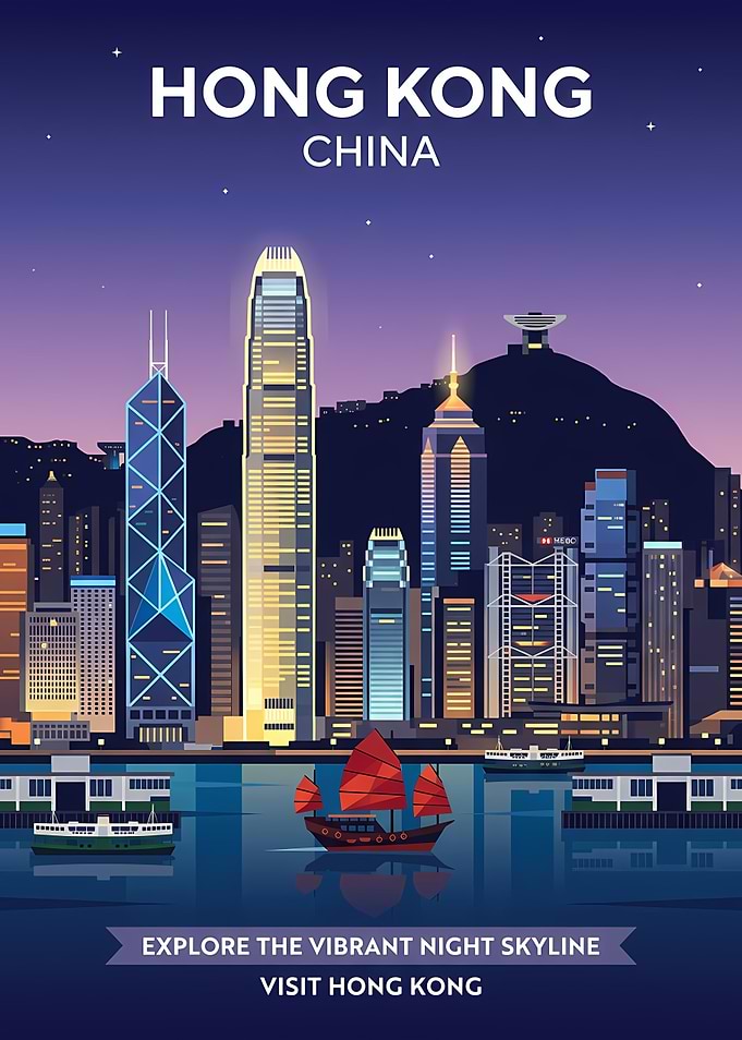 Hong Kong Skyline at Night