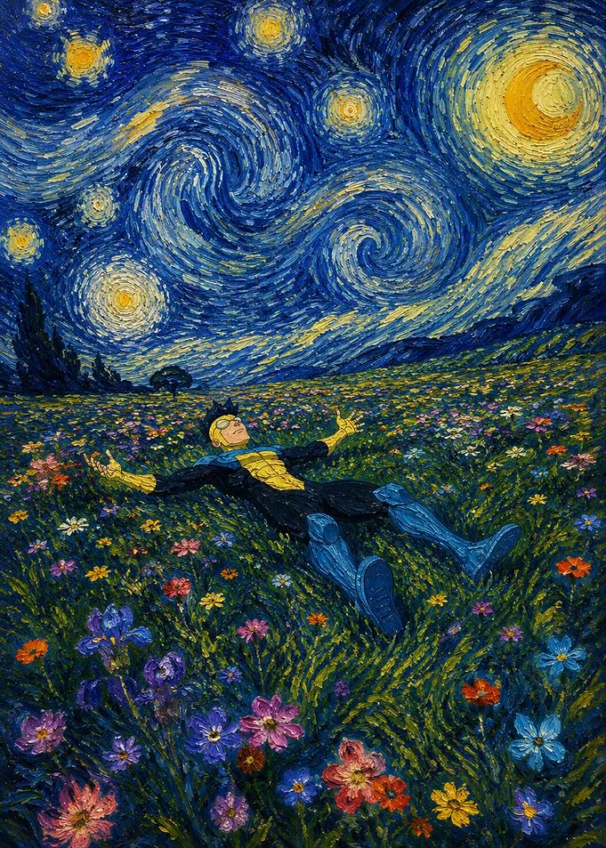 Invincible in Starry Night Field
