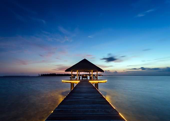 Pier and Gazebo at Dusk