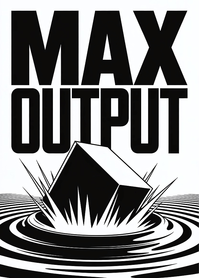 Max Output Black and White Cube Splash