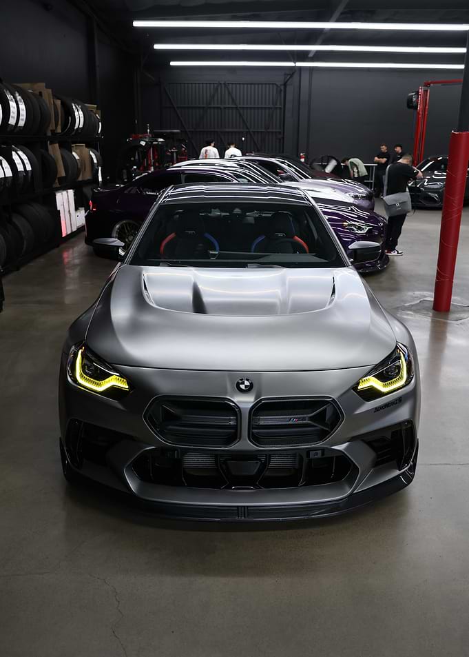 Matte Gray BMW M2 in Garage