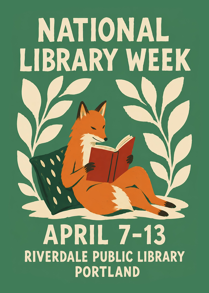 National Library Week Fox Reading