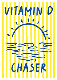 Vitamin D Chaser Poster, Funny Sun Beach Wall Art, Summer Aesthetic Graphic Print