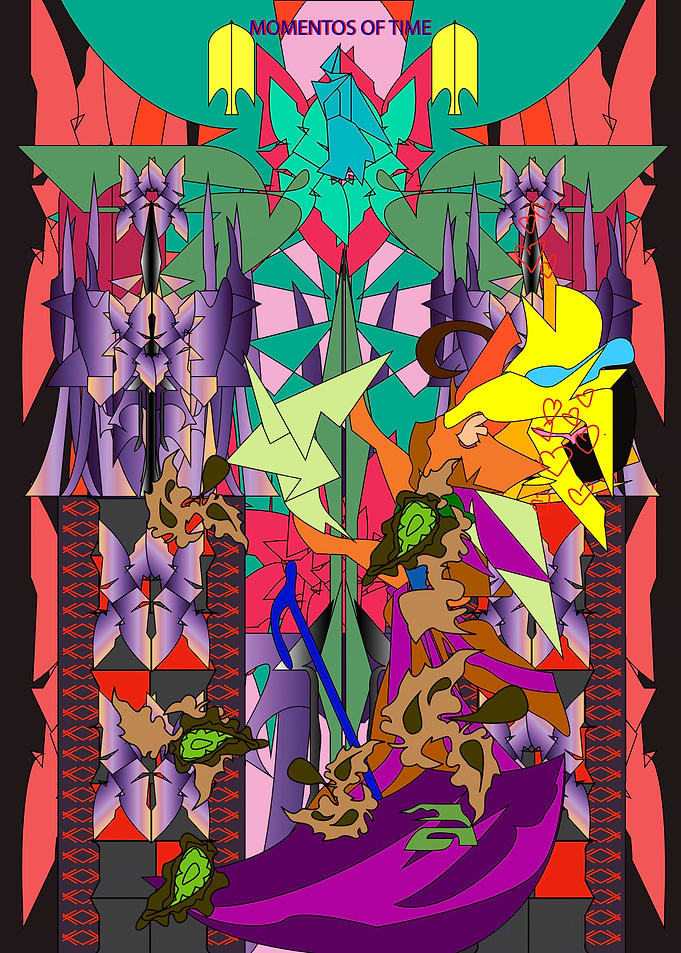 Abstract Geometric Composition with Text