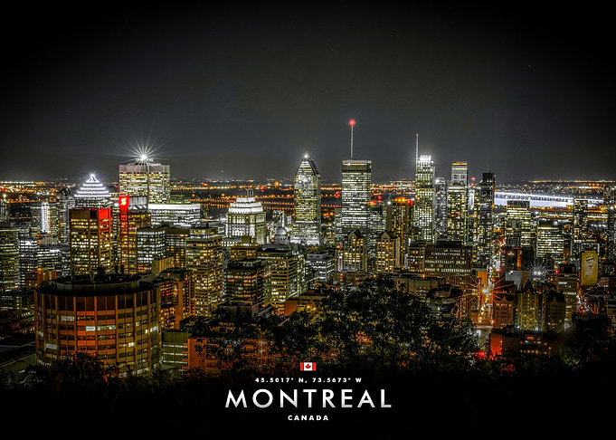 Montreal Cityscape at Night