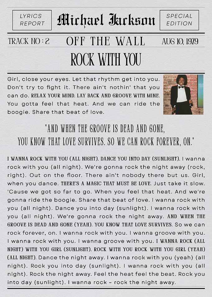 Michael Jackson Rock With You