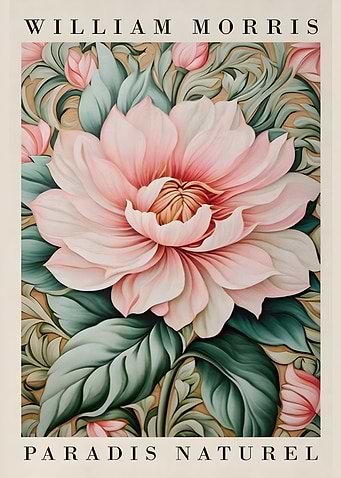 William Morris Paradis Naturel Floral Poster