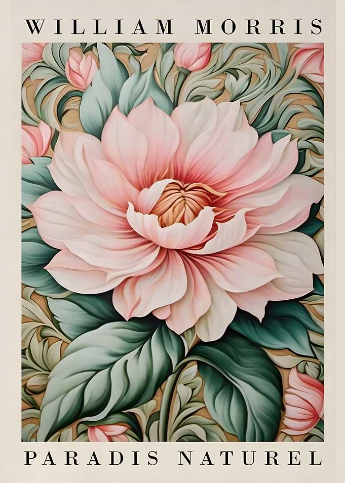 William Morris Paradis Naturel Floral Poster