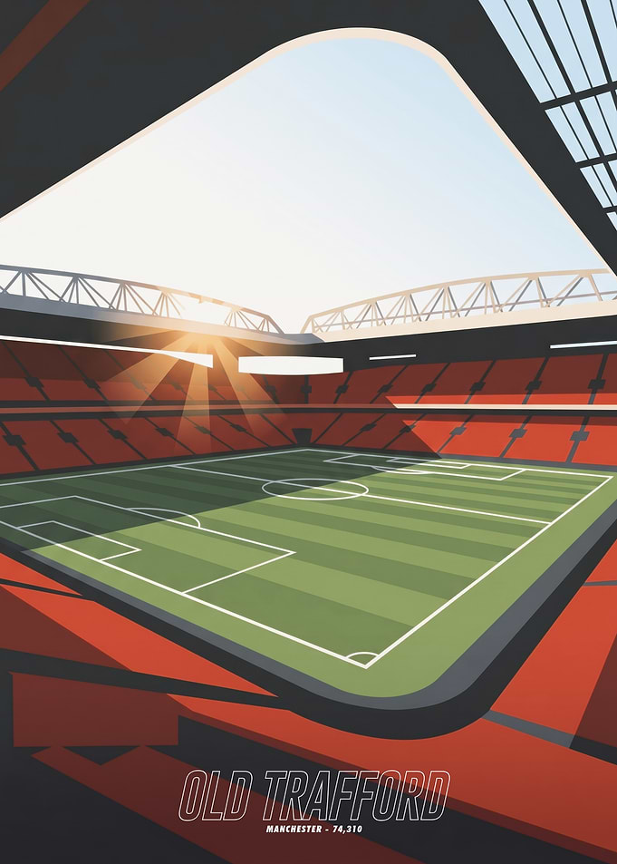 Old Trafford Stadium Illustration